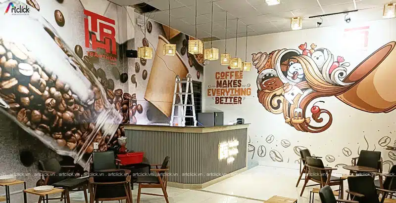 Bí quyết chọn giấy dán tường quán cafe đẹp và ấn tượng