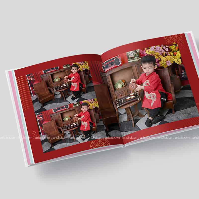 in album ảnh Tết gia đình