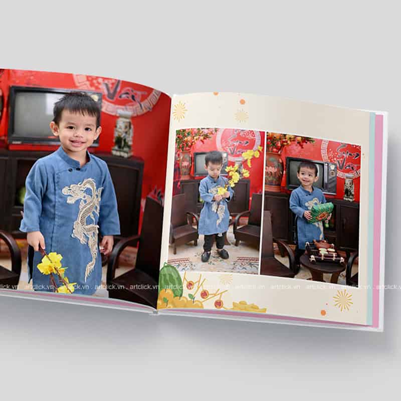 in album ảnh Tết gia đình