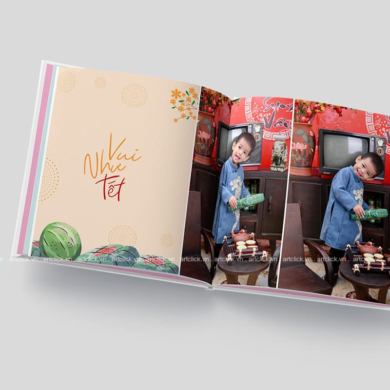 in album ảnh Tết gia đình