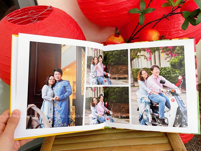 in ảnh Tết gia đình