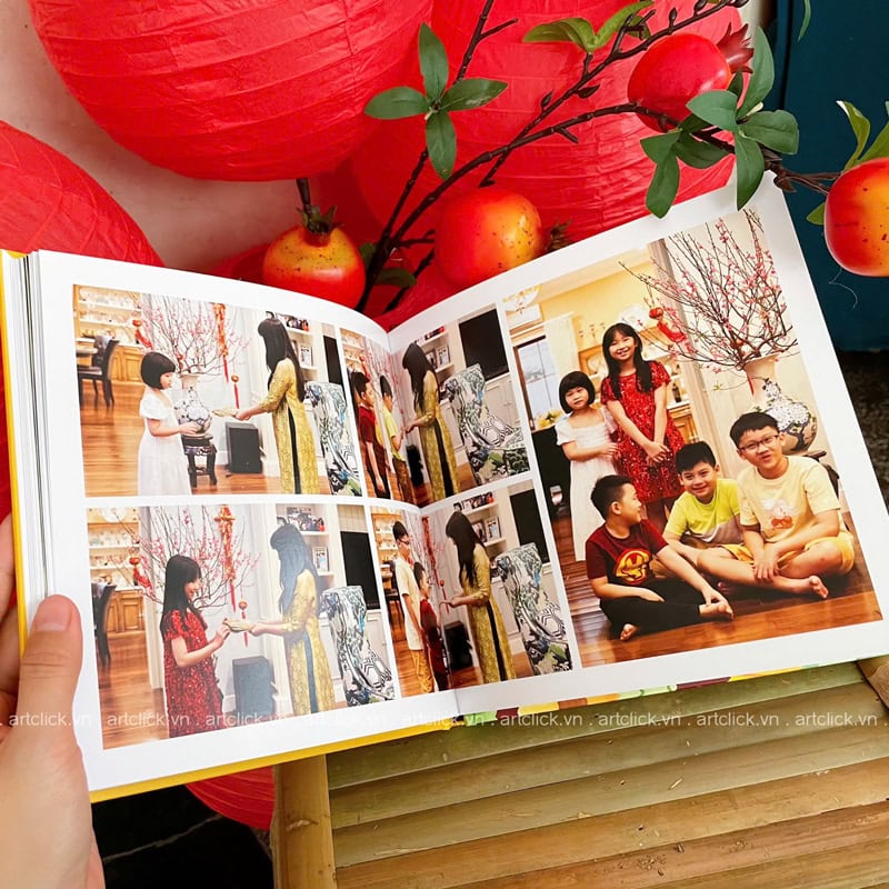 in ảnh Tết gia đình