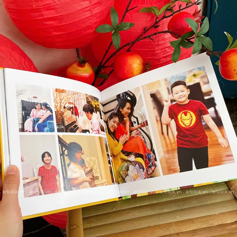 in ảnh Tết gia đình