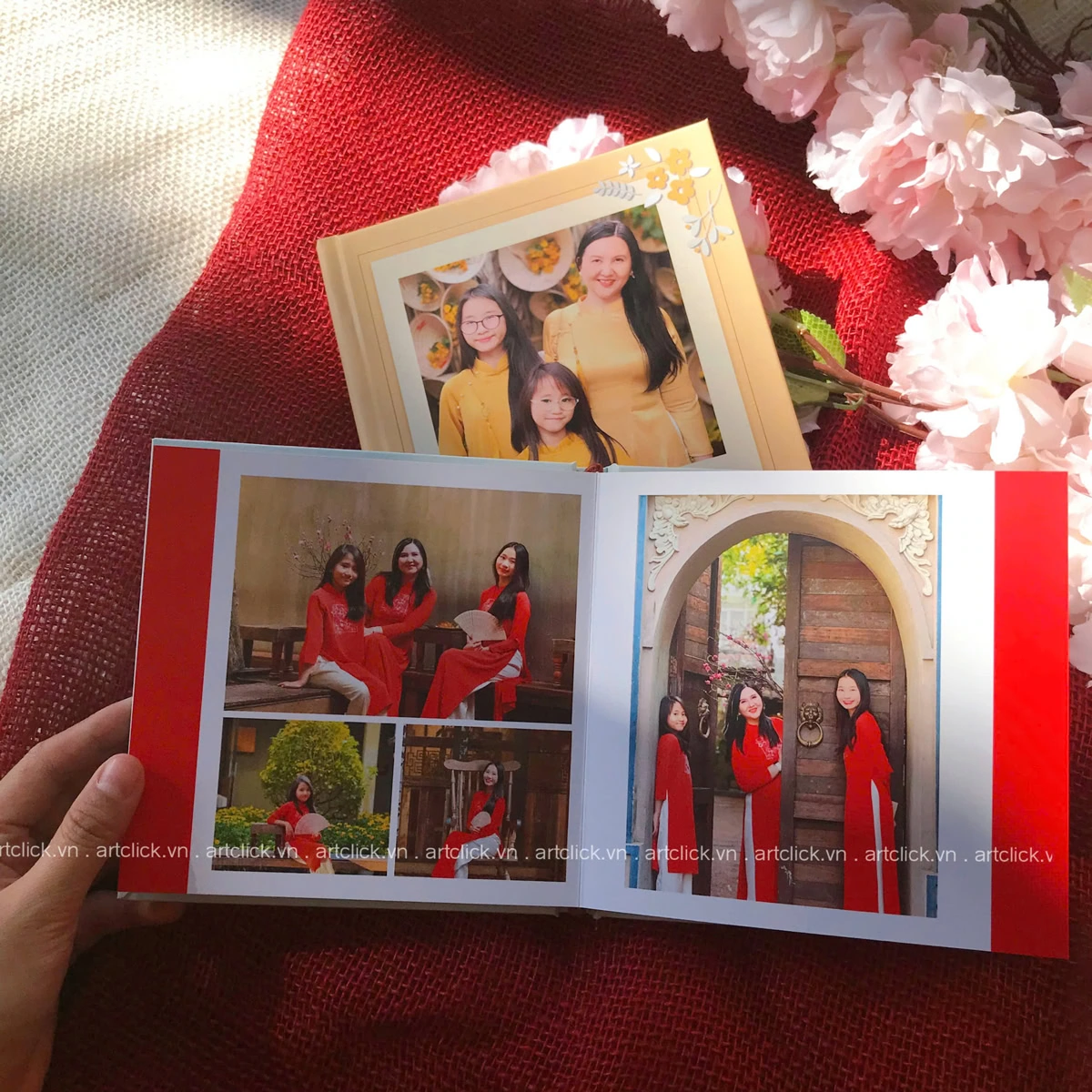 in album ảnh Tết gia đình mini
