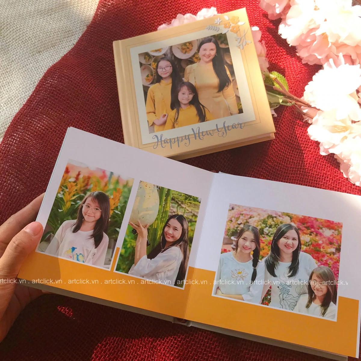 in album ảnh Tết gia đình mini