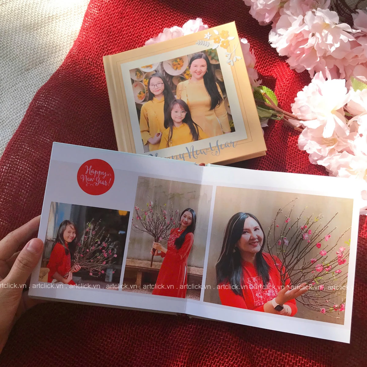 in album ảnh Tết gia đình mini