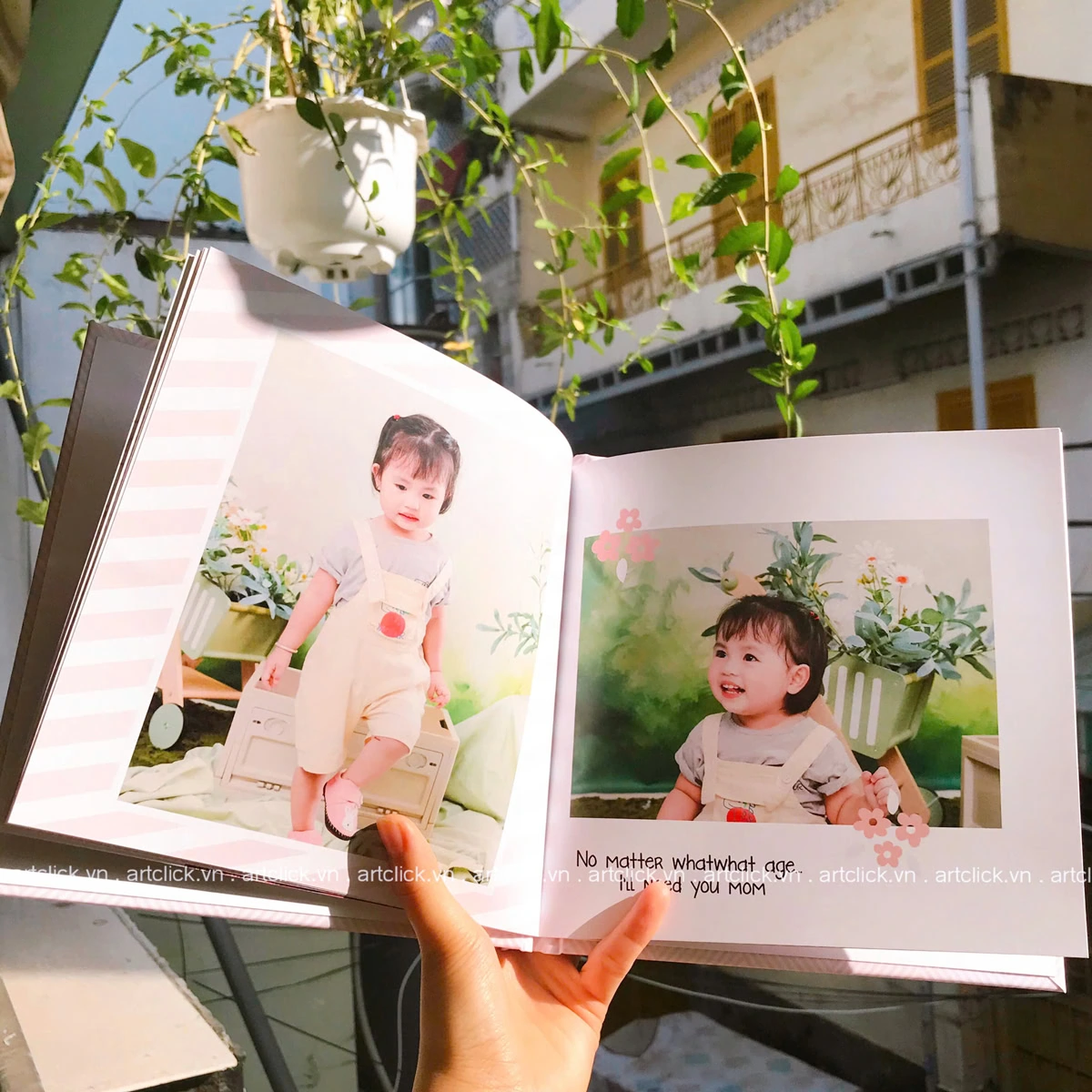 trang trí album ảnh cho bé