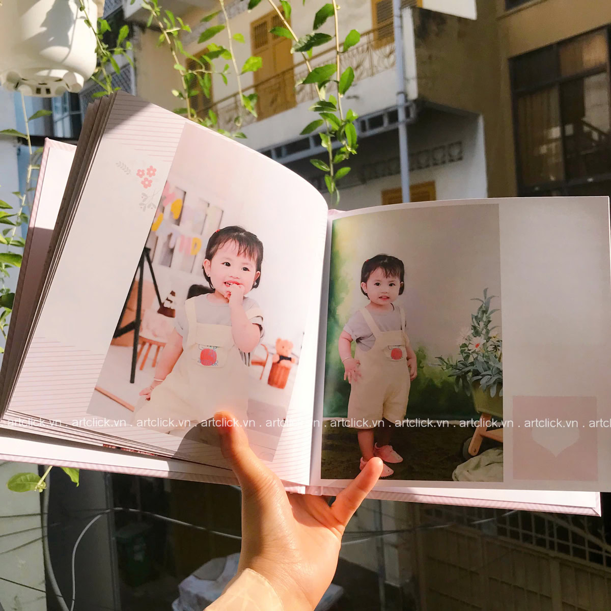 trang trí album ảnh cho bé