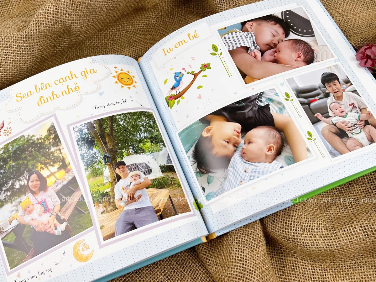 tự làm album ảnh cho bé