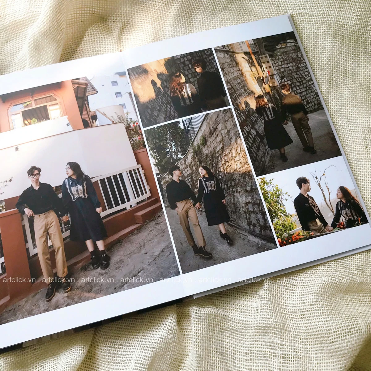 In album ảnh cưới vintage