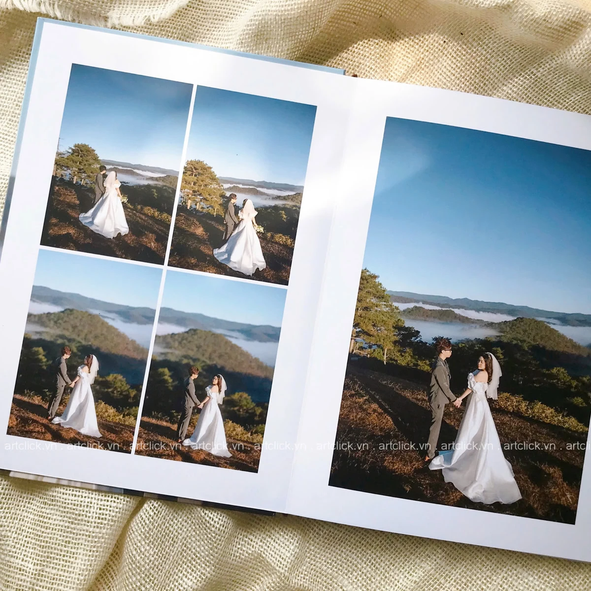 In album ảnh cưới vintage