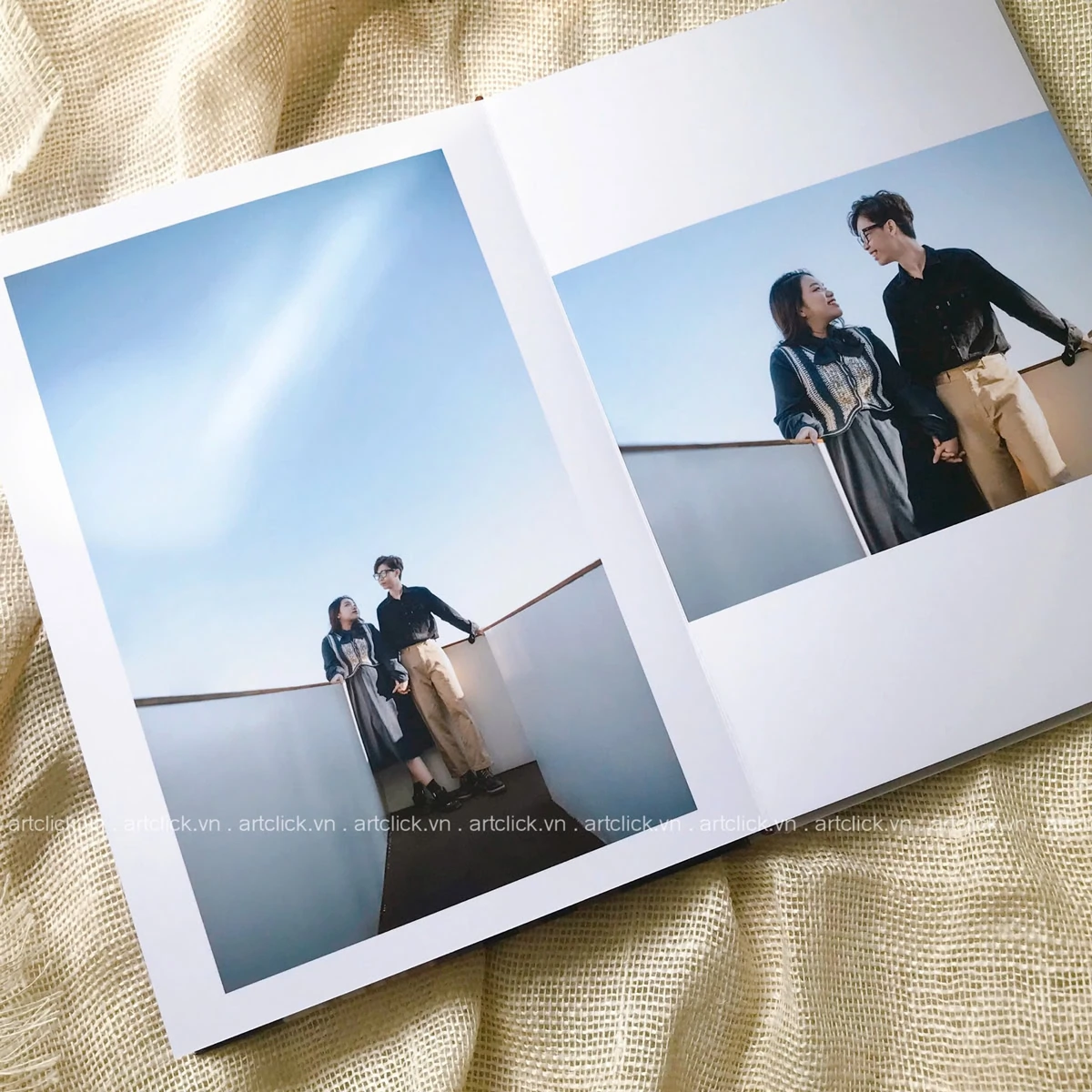 In album ảnh cưới vintage