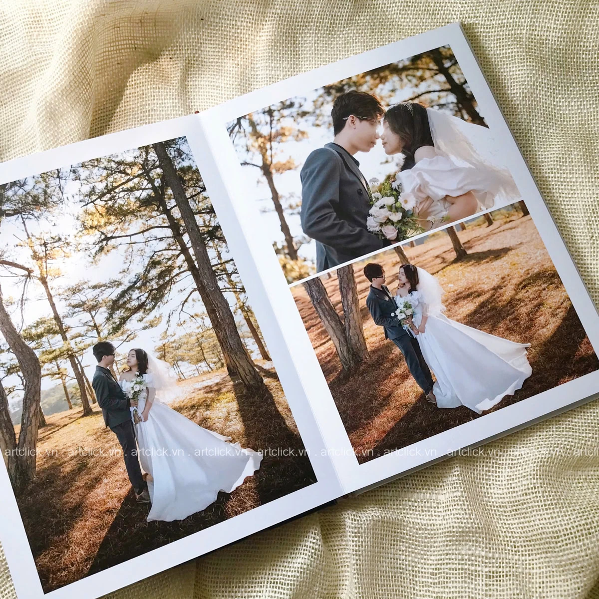 In album ảnh cưới vintage