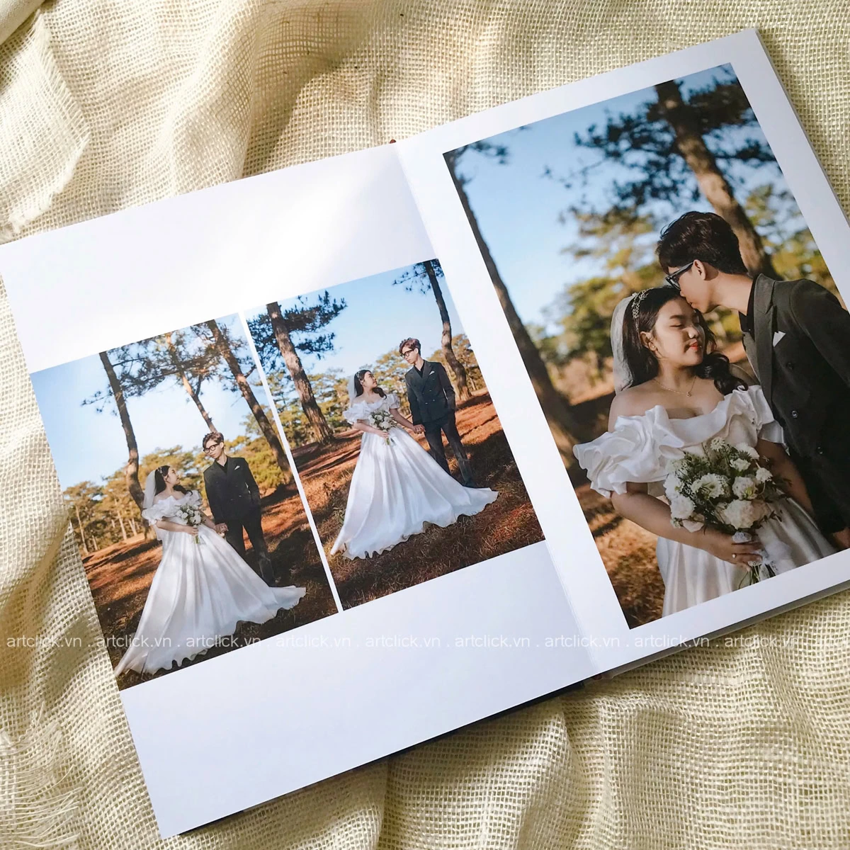 In album ảnh cưới vintage