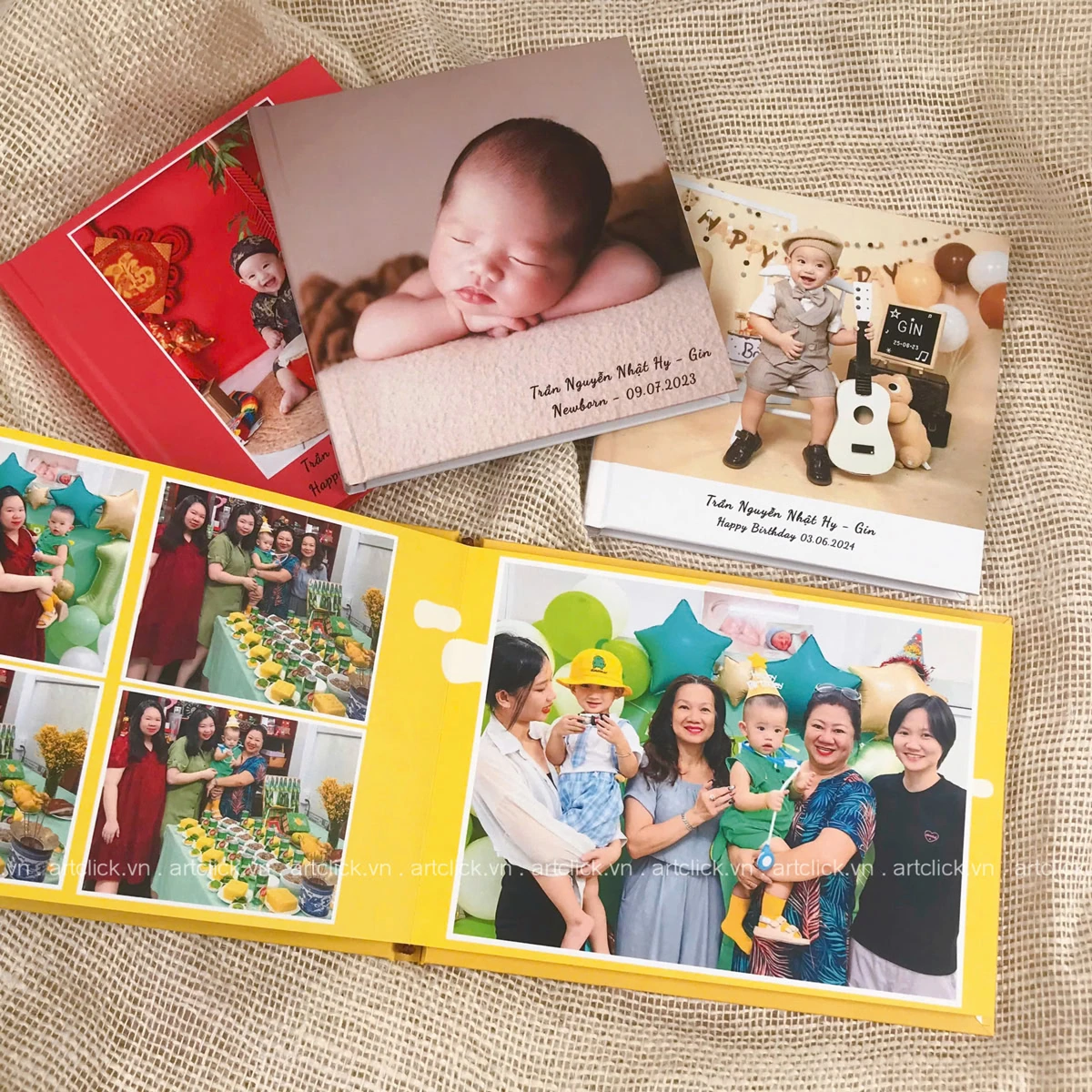 chụp hình tiệc thôi nôi