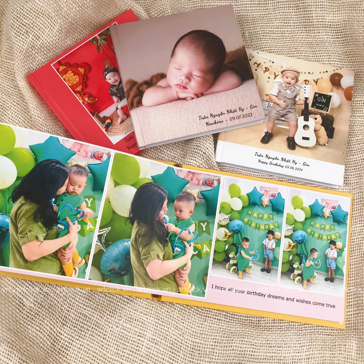 chụp hình tiệc thôi nôi