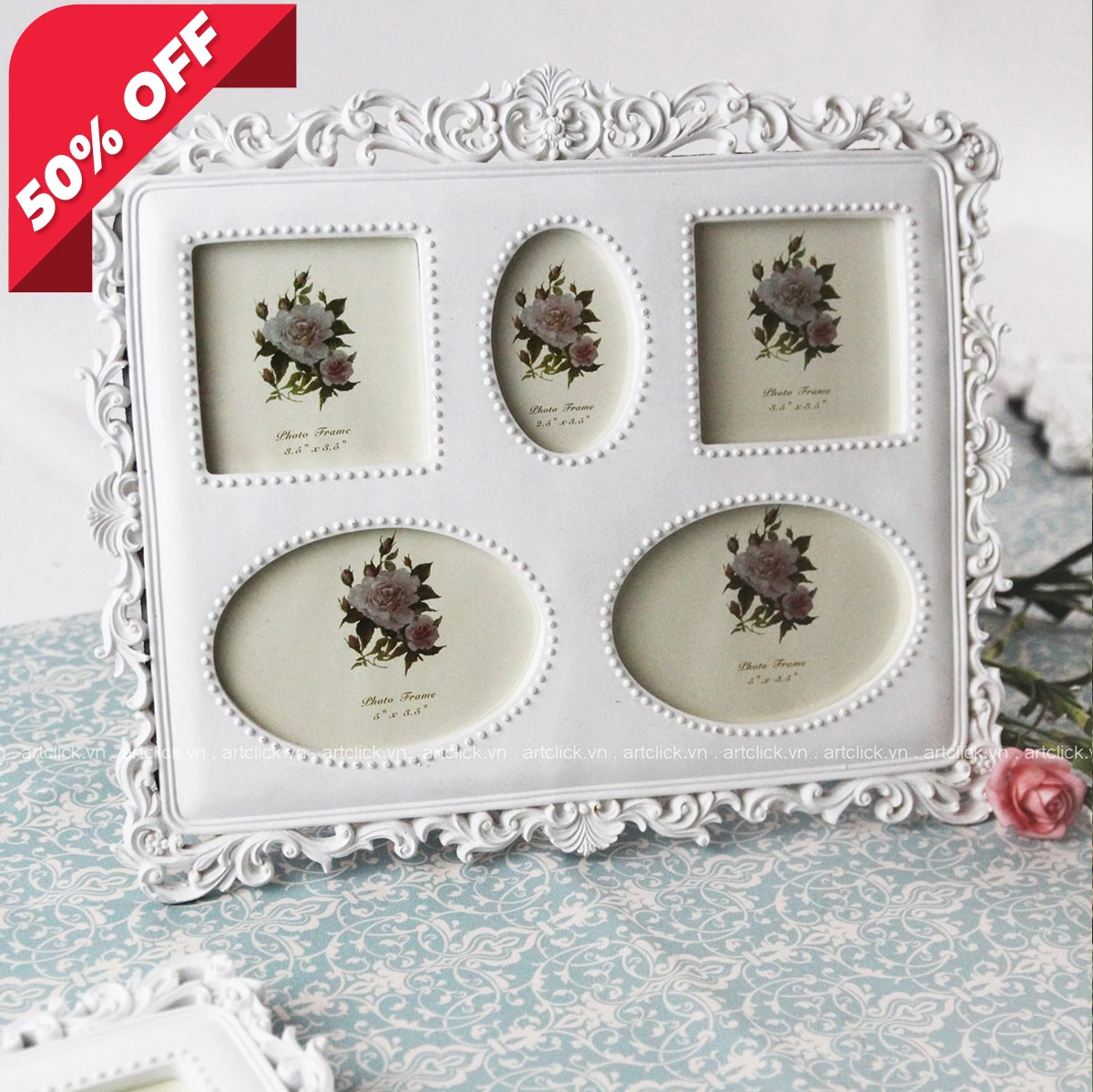 Khung ảnh trắng 5 khung (PF-KT003)